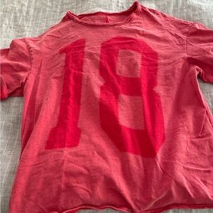 Red  Shirt with Number Print
